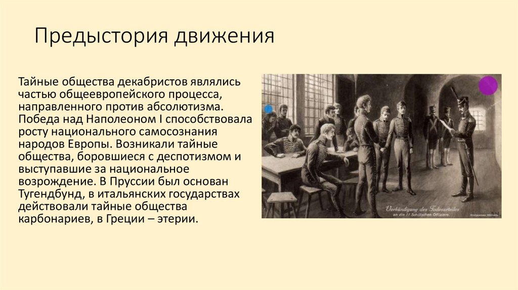 Предыстория движения