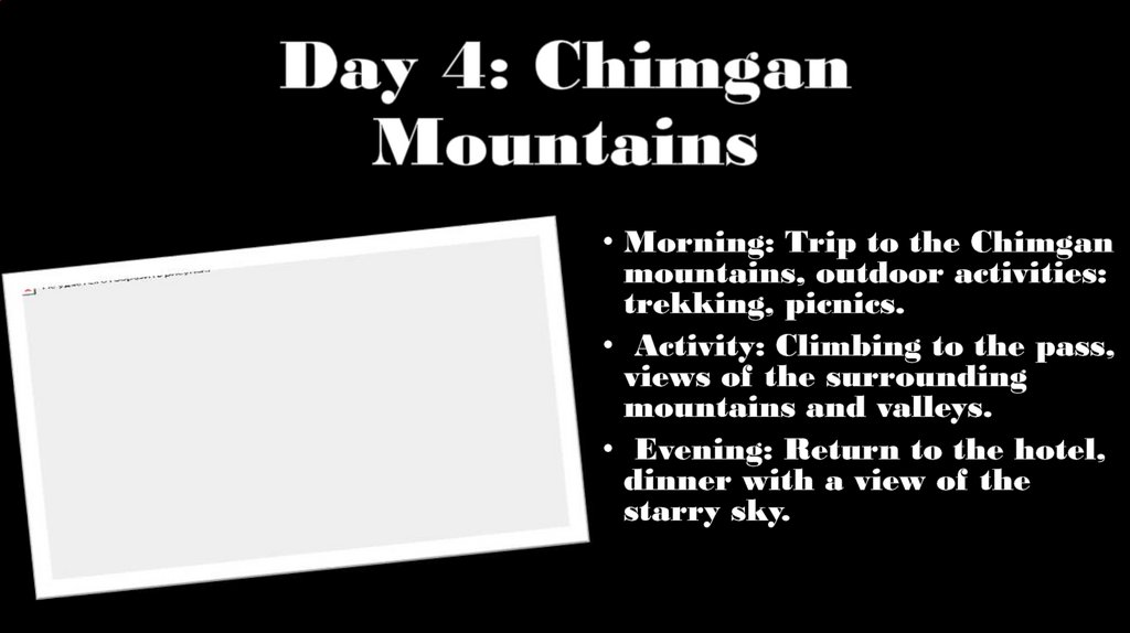 Day 4: Chimgan Mountains