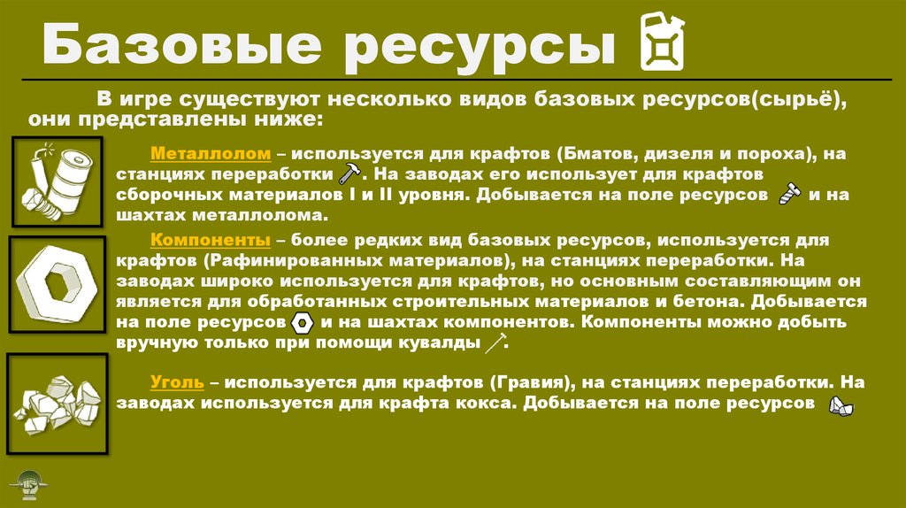 Базовые ресурсы