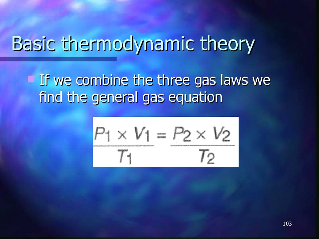Basic thermodynamic theory