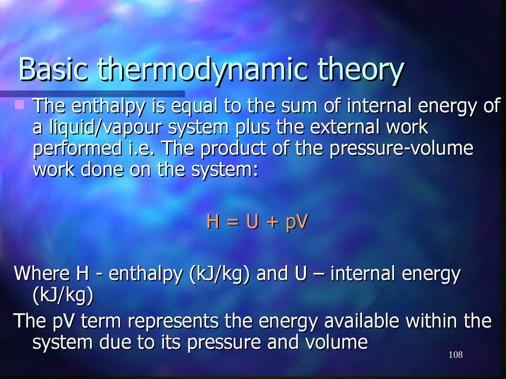 Basic thermodynamic theory