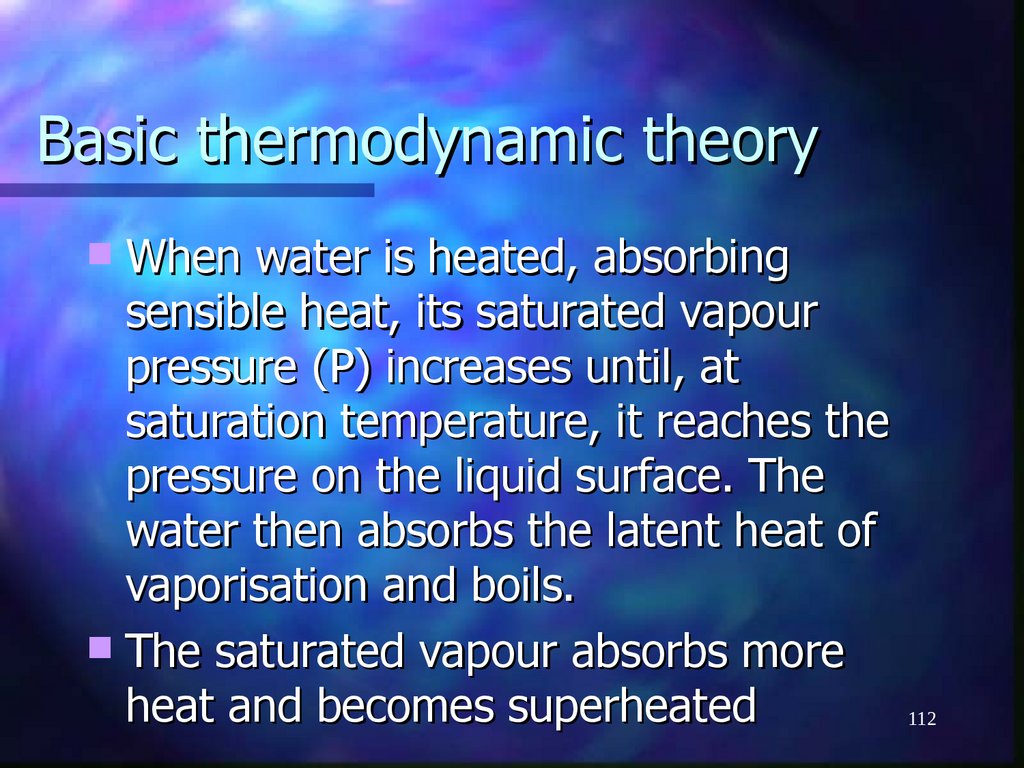 Basic thermodynamic theory