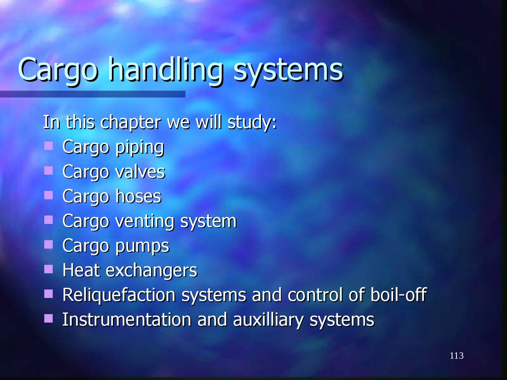 Cargo handling systems