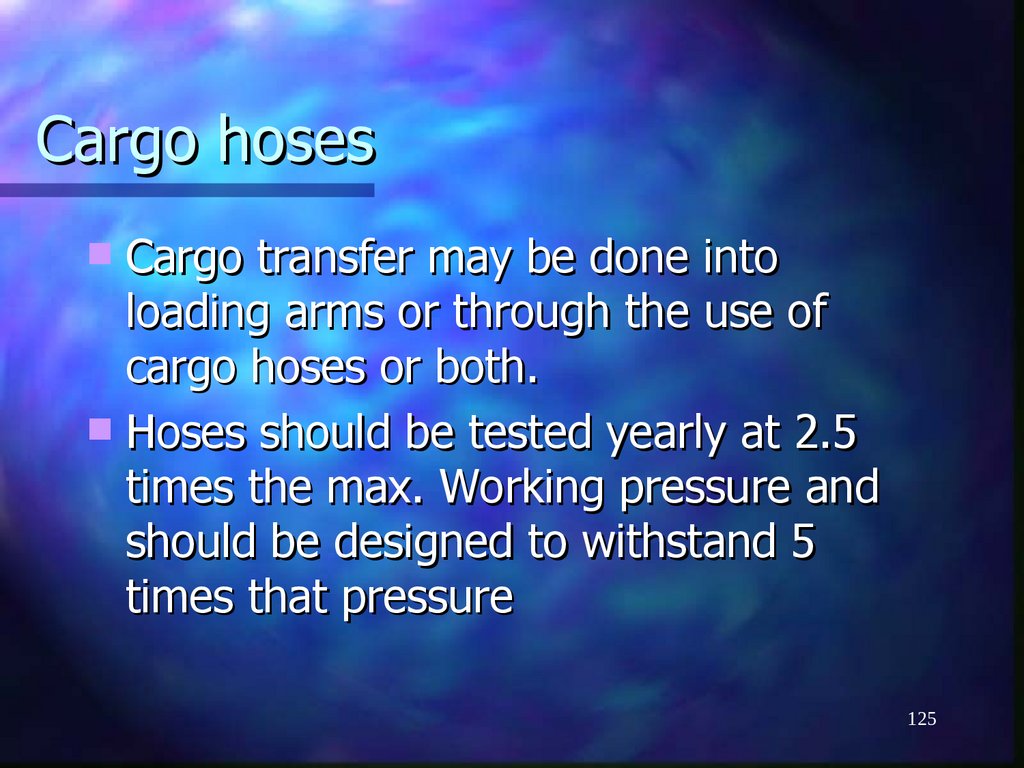 Cargo hoses