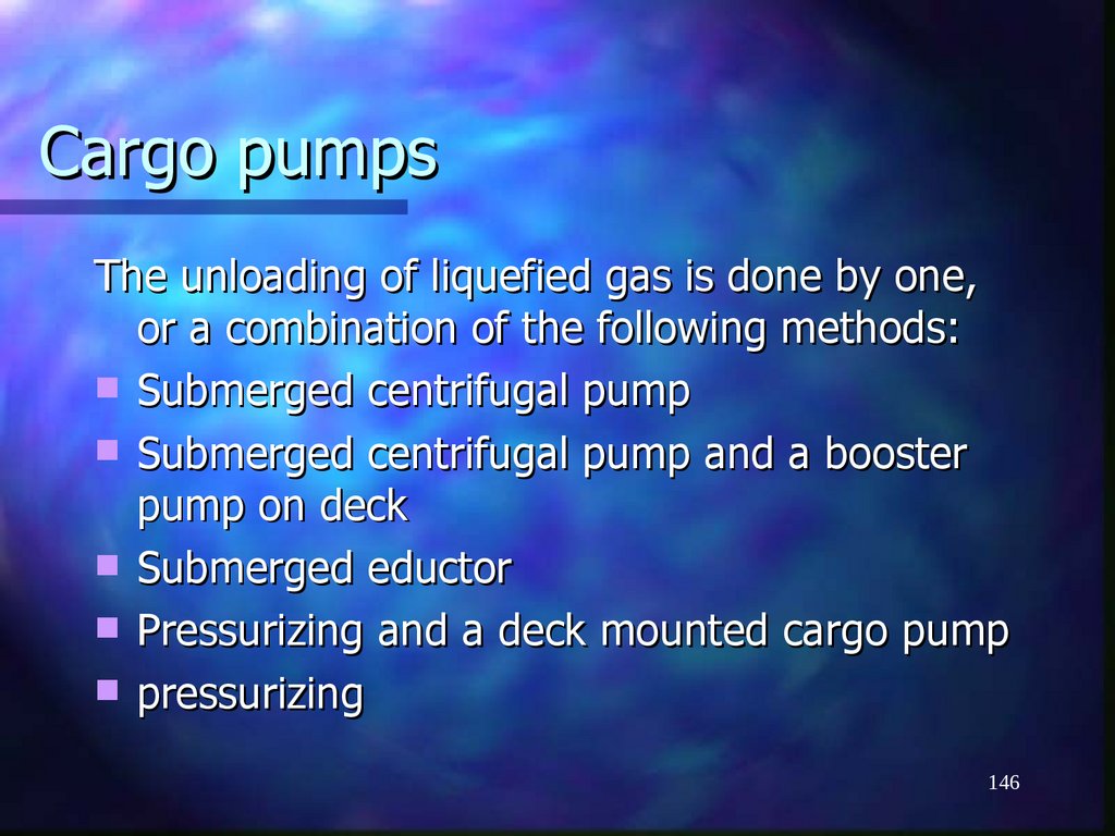 Cargo pumps