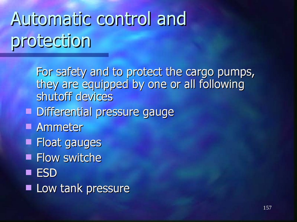 Automatic control and protection