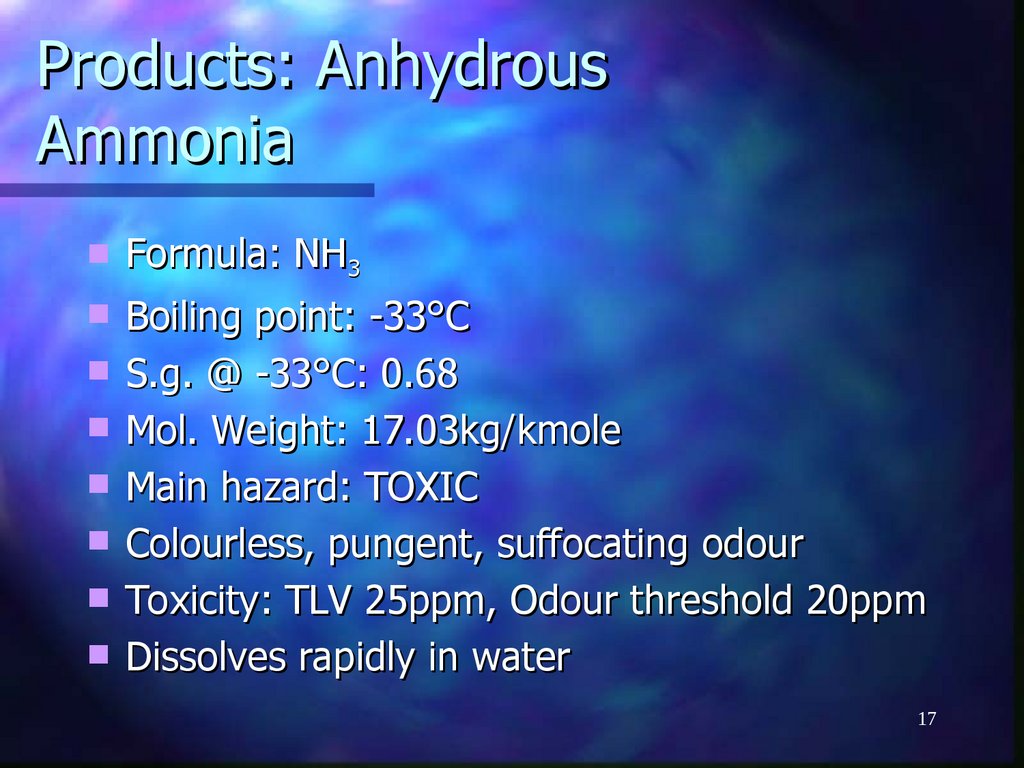 Products: Anhydrous Ammonia