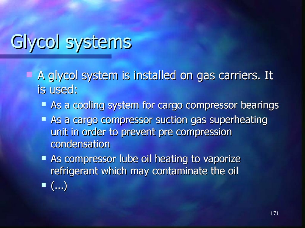 Glycol systems