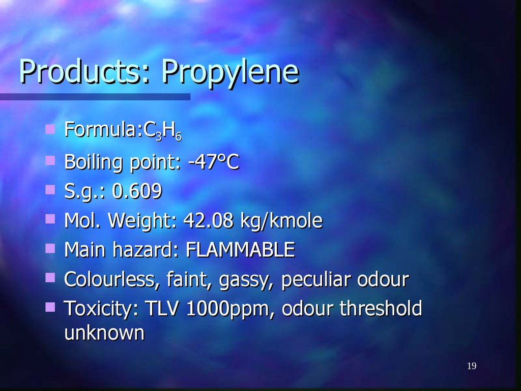 Products: Propylene