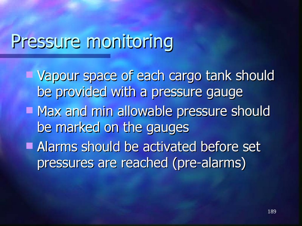 Pressure monitoring