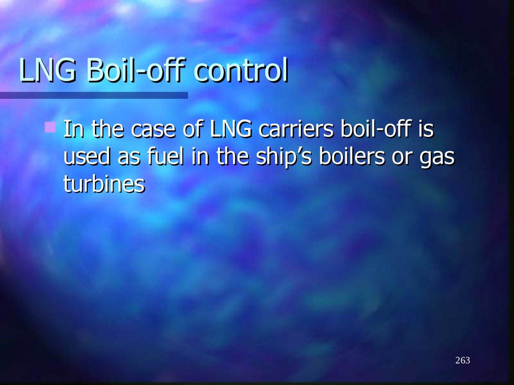 LNG Boil-off control