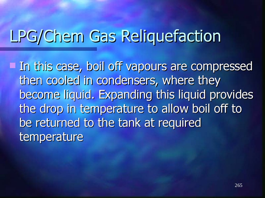 LPG/Chem Gas Reliquefaction