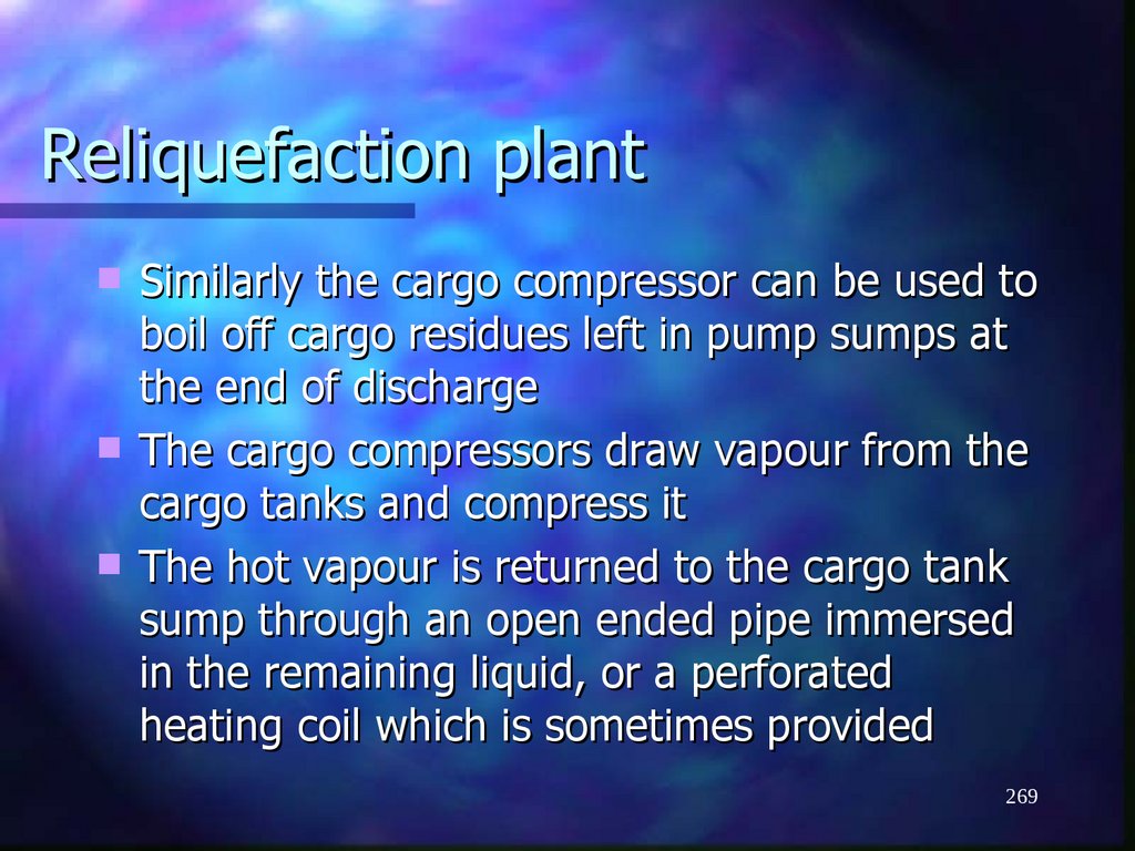 Reliquefaction plant