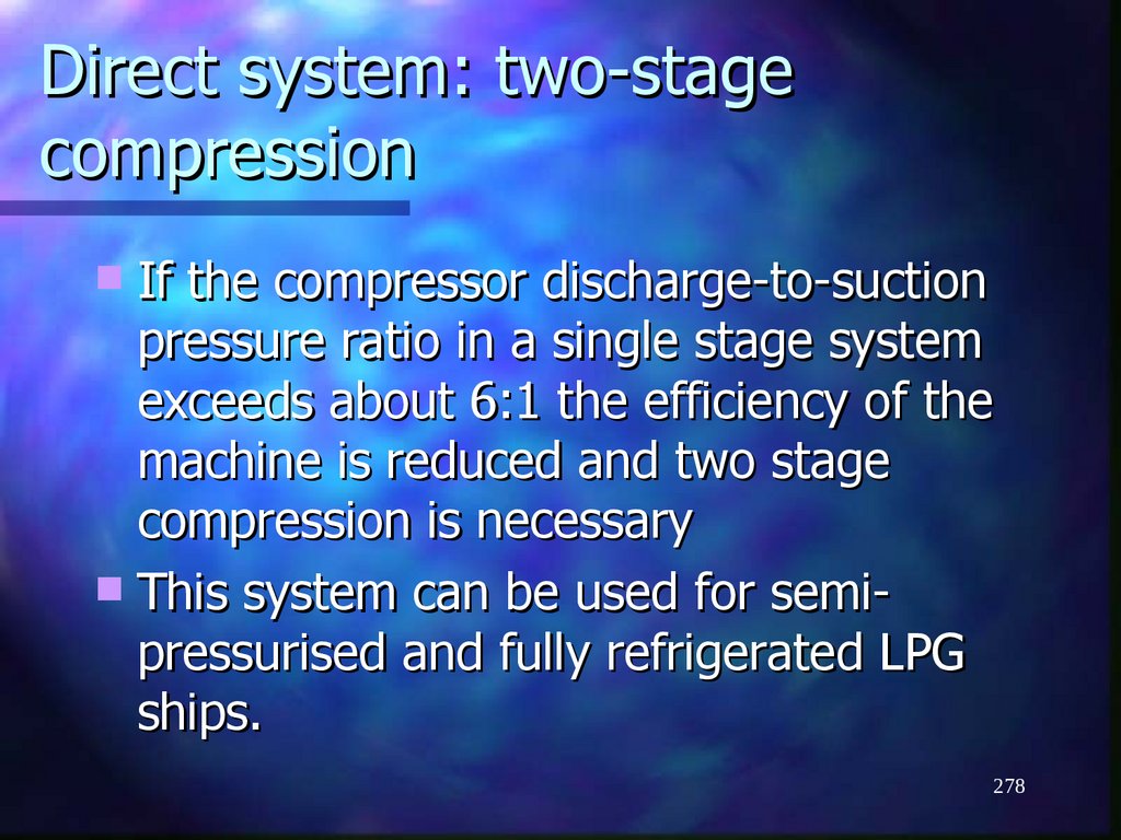 Direct system: two-stage compression