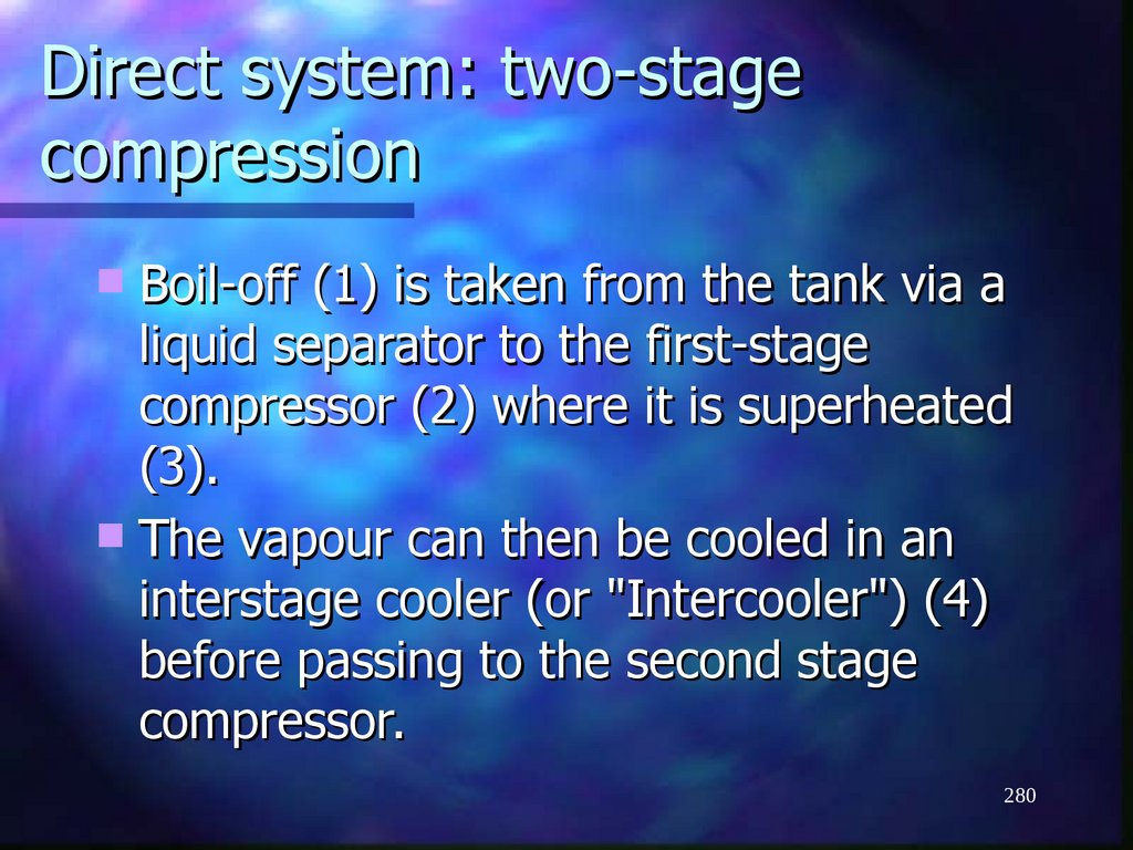 Direct system: two-stage compression
