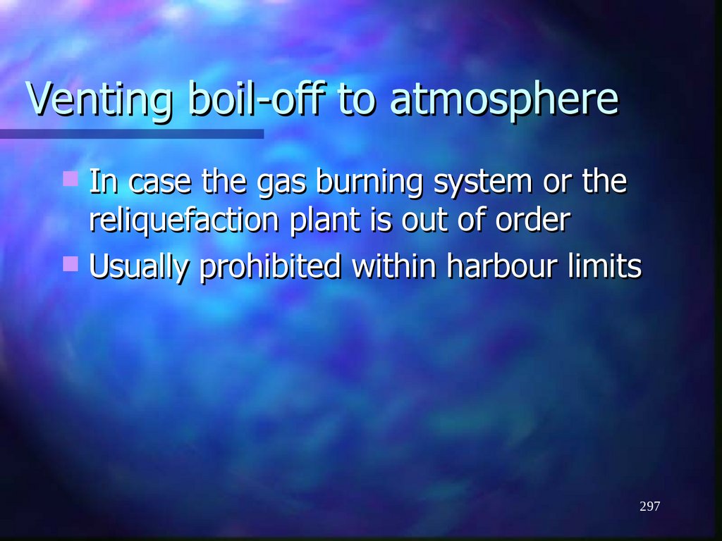 Venting boil-off to atmosphere