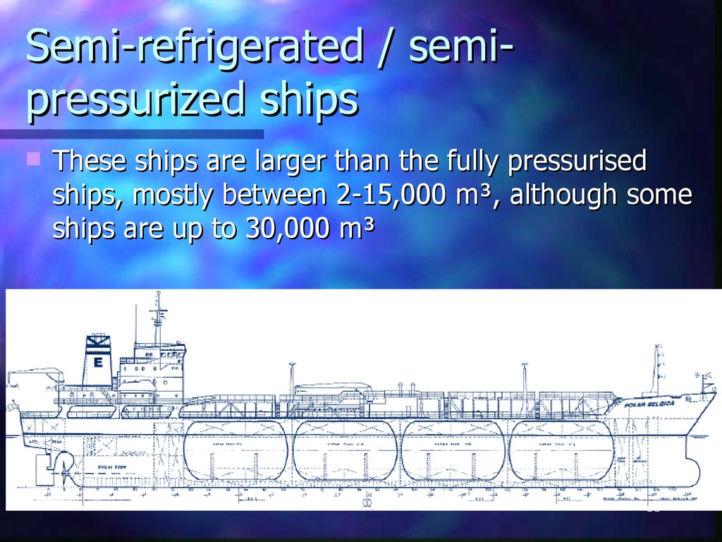 Semi-refrigerated / semi-pressurized ships