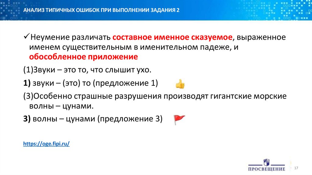 АНАЛИЗ ТИПИЧНЫХ ОШИБОК ПРИ ВЫПОЛНЕНИИ ЗАДАНИЯ 2