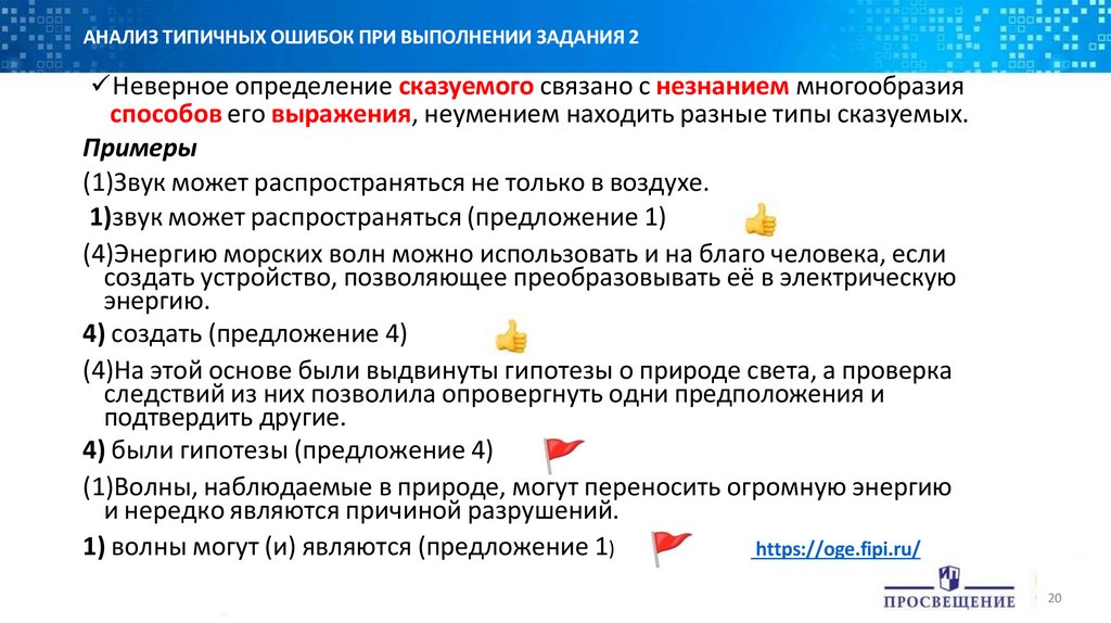 АНАЛИЗ ТИПИЧНЫХ ОШИБОК ПРИ ВЫПОЛНЕНИИ ЗАДАНИЯ 2