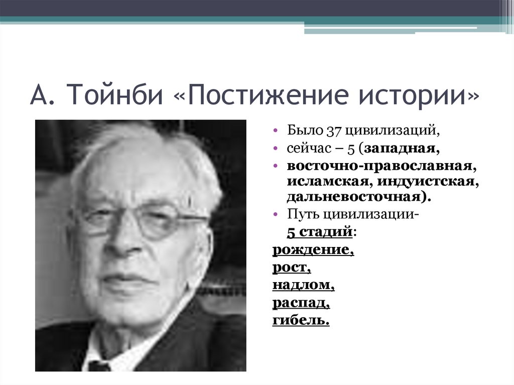 А. Тойнби «Постижение истории»