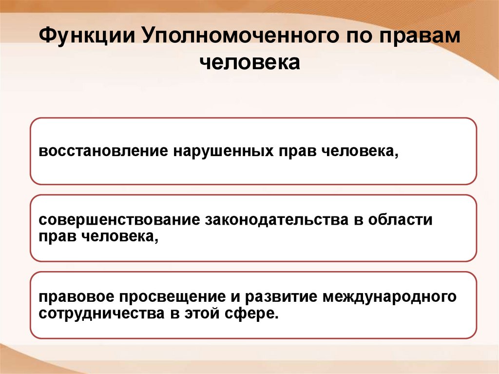 Функции Уполномоченного по правам человека