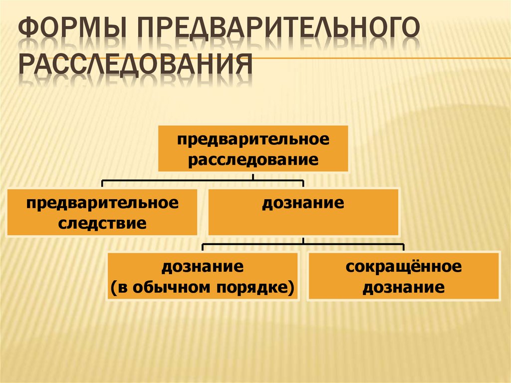 Формы предварительного расследования