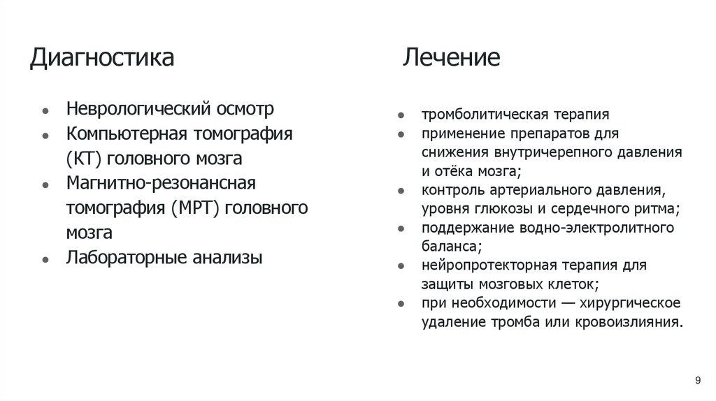 Диагностика Лечение