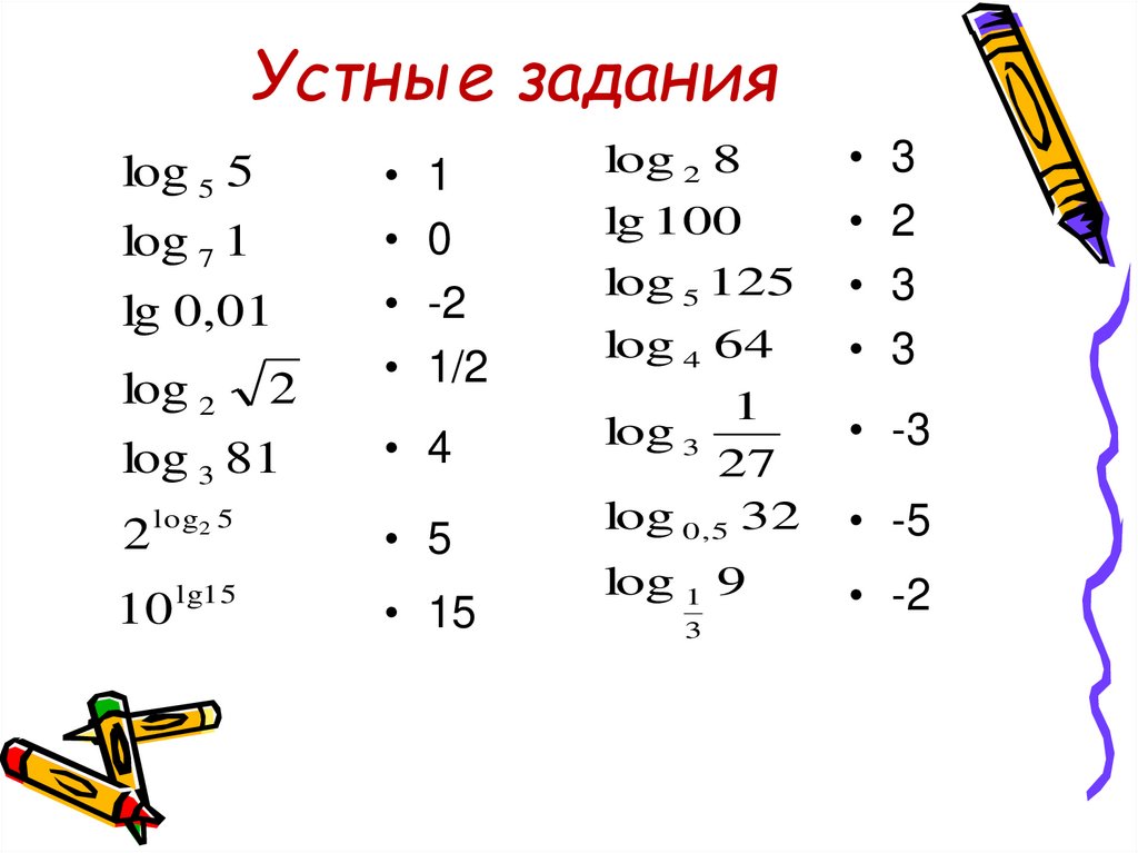 Устные задания