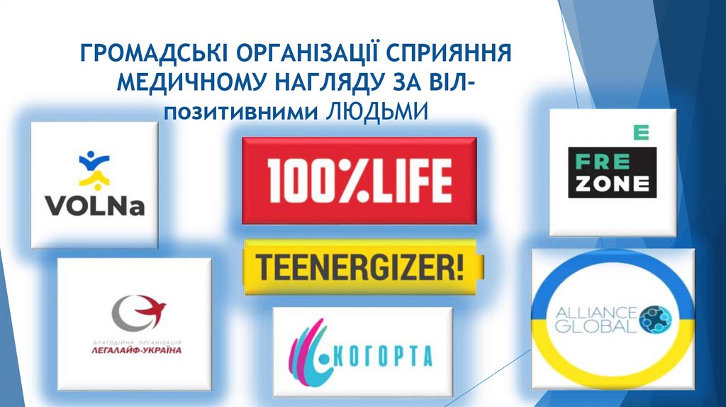 ГРОМАДСЬКІ ОРГАНІЗАЦІЇ СПРИЯННЯ МЕДИЧНОМУ НАГЛЯДУ ЗА ВІЛ-позитивними ЛЮДЬМИ