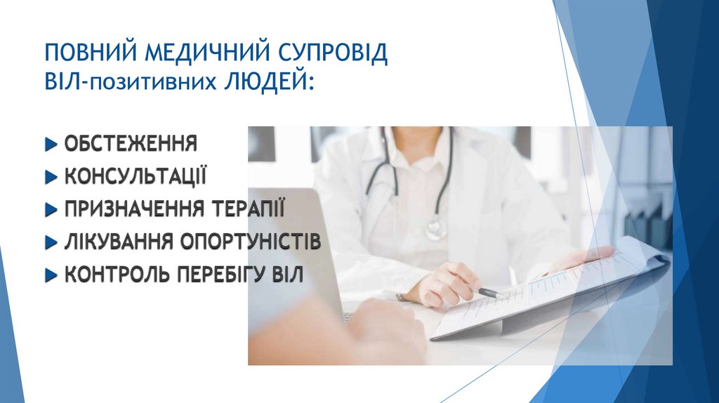 ПОВНИЙ МЕДИЧНИЙ СУПРОВІД ВІЛ-позитивних ЛЮДЕЙ: