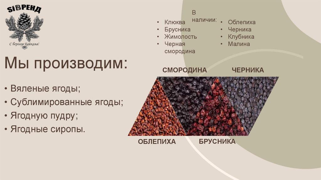 Мы производим: