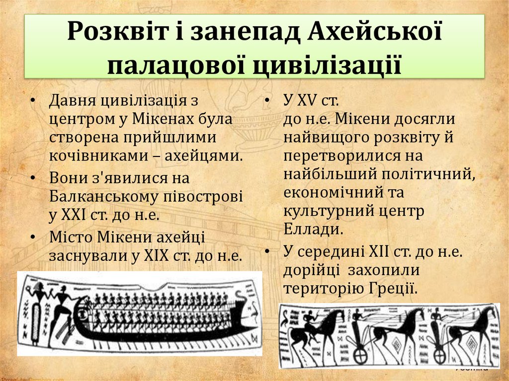 Розквіт і занепад Ахейської палацової цивілізації