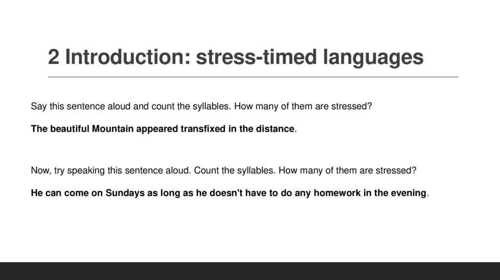 2 Introduction: stress-timed languages