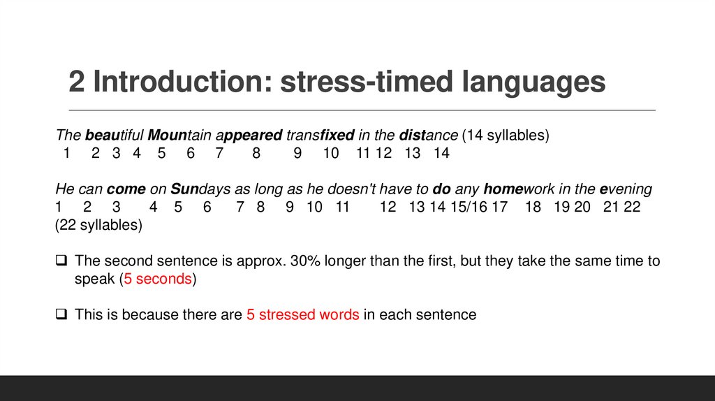 2 Introduction: stress-timed languages