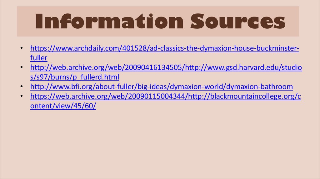 Information Sources
