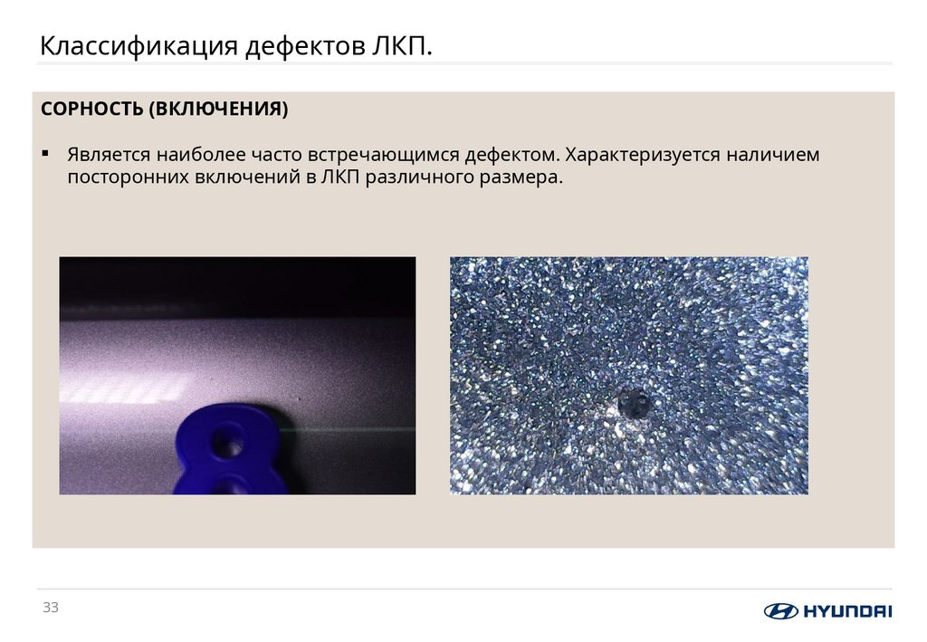 Классификация дефектов ЛКП.