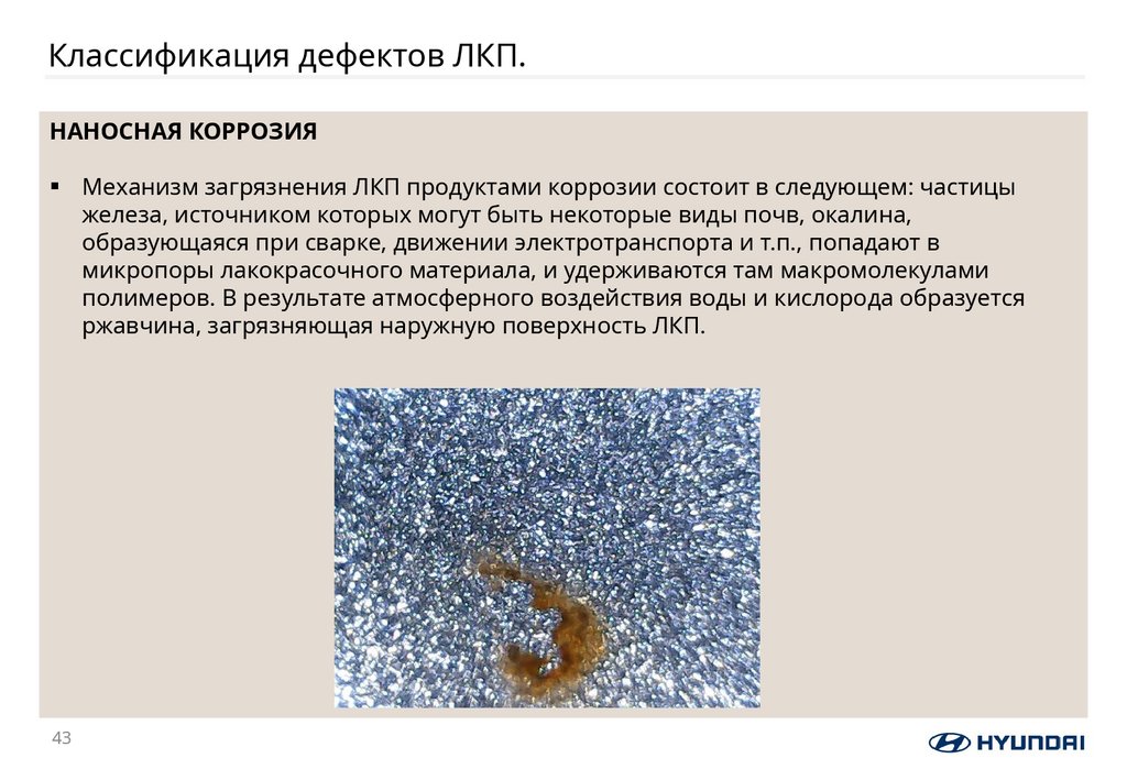 Классификация дефектов ЛКП.