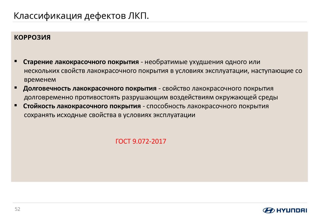 Классификация дефектов ЛКП.