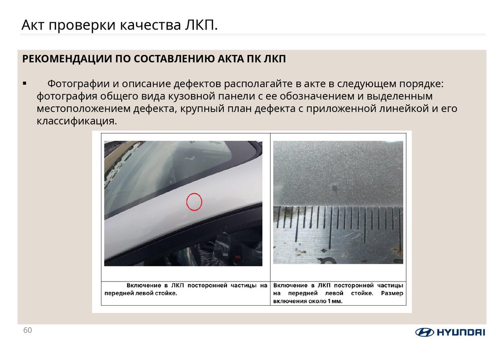 Акт проверки качества ЛКП.