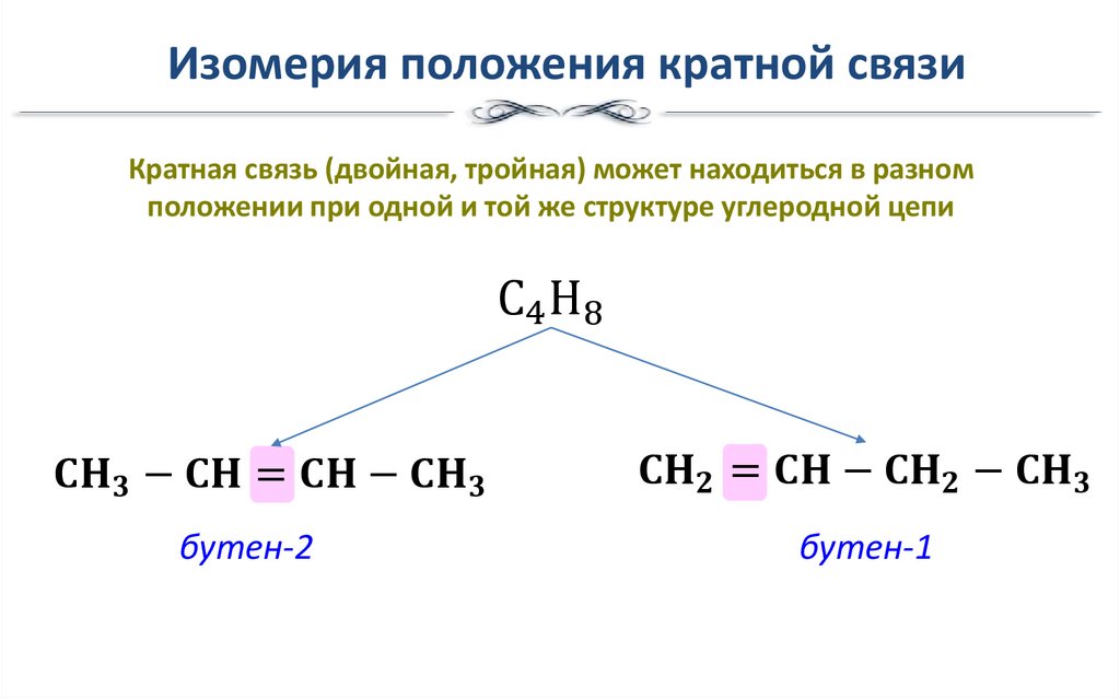 Изомерия положения кратной связи