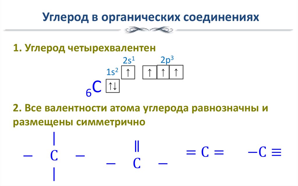 Углерод в органических соединениях