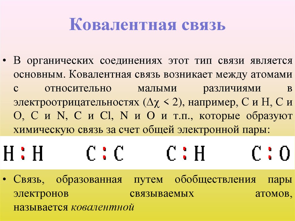 Ковалентная связь