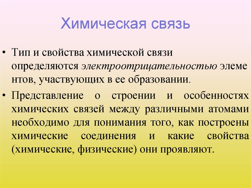 Химическая связь