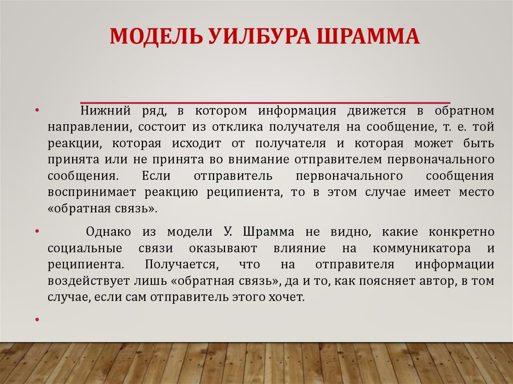 Модель Уилбура Шрамма