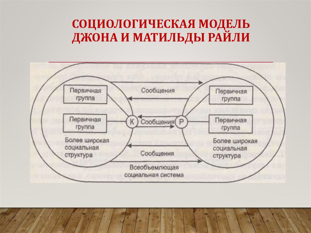 СОЦИОЛОГИЧЕСКАЯ МОДЕЛЬ ДЖОНА И МАТИЛЬДЫ РАЙЛИ