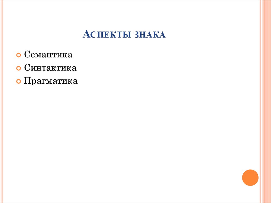 Аспекты знака