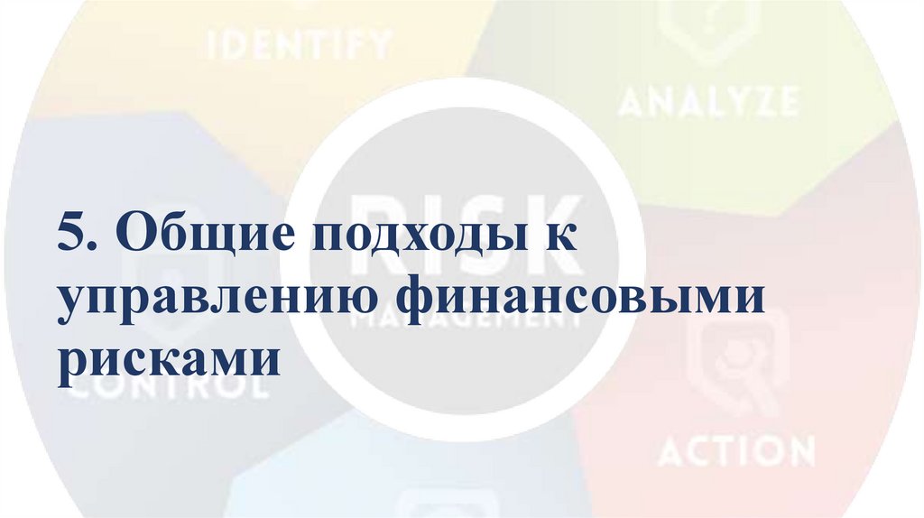 5. Общие подходы к управлению финансовыми рисками