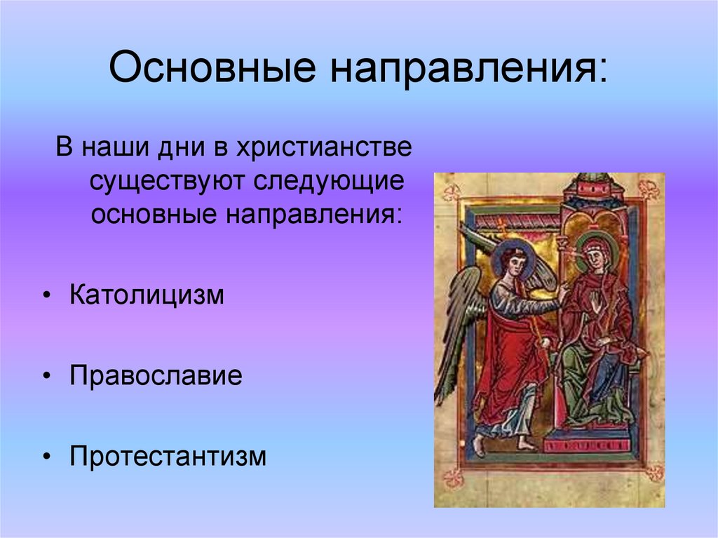 Основные направления: