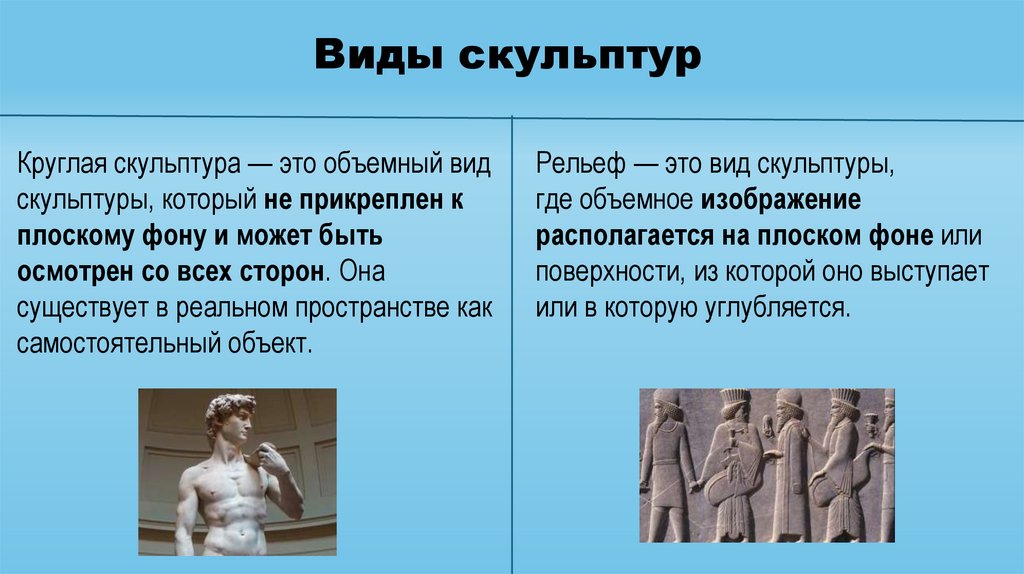 Виды скульптур