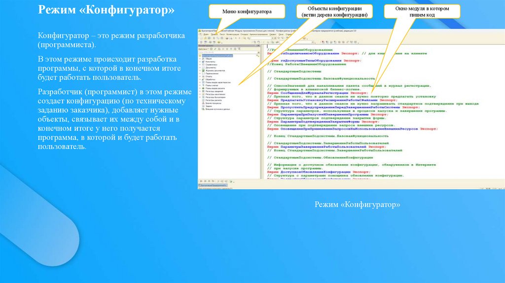 Режим «Конфигуратор»